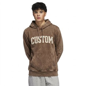 Sweat à capuche personnalisé pour homme, effet délavé, en molleton vintage, marque privée, vente en gros, fabricant de vêtements streetwear urbains - Product Image 1