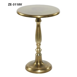 Nordic Round Metal Coffee Table with Artistic Contemporary Base FurnitureModern Handmade Metal Table Eco-Friendly Coastal Design - Product Image 1