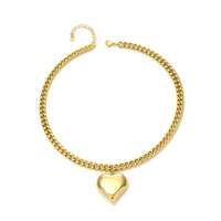 E-032-260-068G SmileJoyas Fashion Colliers ras du cou unisexes en acier inoxydable 316L, alliage de zinc, plaqué or, résistants et durables