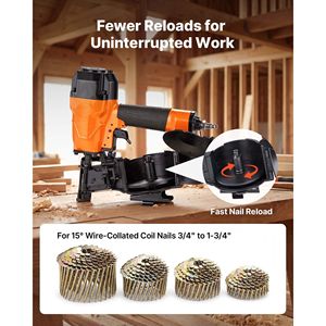 Clavadora Neumática para Techos CN45C, 3/4'' y 1 3/4'', 15 Grados, Dos Modos de Disparo, Ajuste de Profundidad sin Herramientas, 70-11'' - Product Image 4