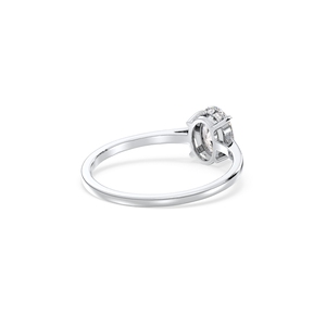 REYES Classic Design HPHT CVD Lab Grown Diamond Ring in 14K Solid White Gold Oval Cut 1Ct Diamond Engagement Rings Fine Jewelry - Product Image 5