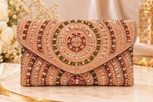 Bolso de Noche Elegante de Diseño Artesanal para Damas, Bolso de Mano para Novia, Bolso de Mano Exclusivo Hecho a Mano para Bodas - Product Image 2
