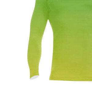 Camiseta de Pesca con Capucha para Hombre, Protección UV UPF 50, Color Sólido Verde, Manga Larga - Product Image 4