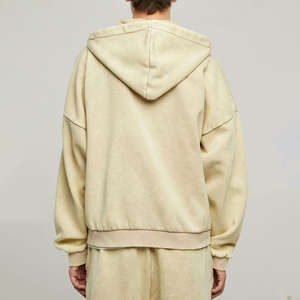 Sudaderas con capucha para hombre, de tela de alta calidad, con cremallera, manga larga, 100% algodón, con logotipo personalizado, pedido al por mayor. - Product Image 2