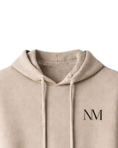 Sudadera con Capucha Beige para Mujer, de Algodón y Felpa, con Logotipo Personalizado Bordado, Ropa Casual Urbana, Venta al Por Mayor de Fábrica OEM - Product Image 4