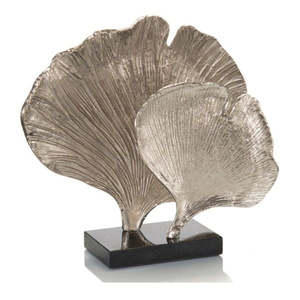 Sculpture d'art abstrait classique en métal, centre de table avec base en marbre blanc pour la décoration de maisons et de bureaux de luxe - Product Image 6