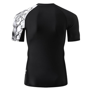 Men Rash Guard <b>Compression</b> T <b>Shirt</b> Short Sleeve Swim <b>Shirt</b> UV Protection Quick Dry Wholesale Manufacturer - Product Image 4