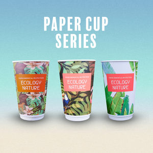 Gobelets en papier à double paroi jetables personnalisables Nouveaux designs écologiques Revêtement en PE imprimé Excellent artisanat pour les cafés - Product Image 3