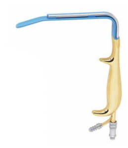 Retractor Quirúrgico Aislado Tebbetts para Cirugía Plástica de Senos con Extremo Dentado, Guía de Luz de Fibra Óptica y Tubo de Succión de Dentavex - Product Image 3