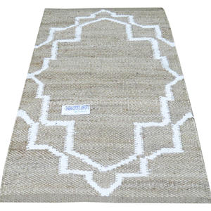 Tapis en jute carré disponible, de haute qualité, tissé à la main, bohème, rectangulaire, portable, tapis en jute pour la décoration de la maison, en provenance d'Inde - Product Image 4