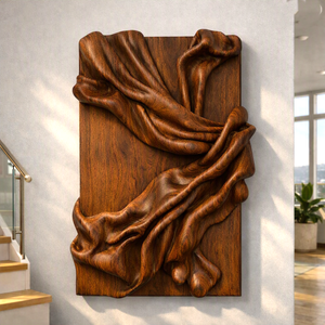 Hand Carved Wall Art Farmhouse 3D Wood Wall Art For Bedroom Livingroom Entryway Rustic Ambience - Product Image 6