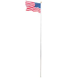 Kit Bandiera Americana da 25 Piedi con Asta, Stampa su Poliestere e Seta, Corda Sezionale per Decorazioni Esterne Stile Solenne - Product Image 1