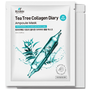BIAIfekt K-Beauty Tea Tree Collagen Gauze Cell 30 Day Ampoule Face Sheet Mask Acne Pore Korea 25ml - Product Image 1