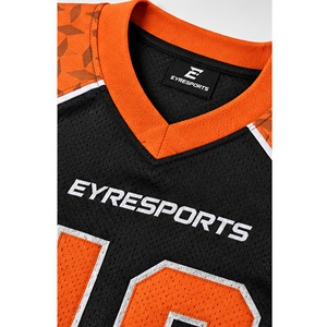 Uniforme de Fútbol Americano Personalizado al por Mayor, Sublimado, Cuello en V, Manga Corta, Ropa Deportiva Personalizada - Product Image 2