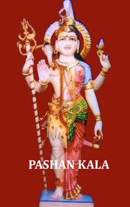 Indian Lord Shiva Marble Statue, White <b>Stone</b> Shiv Shankar Murti - Product Image 2