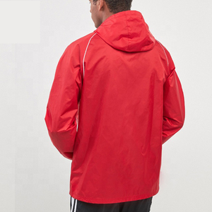 Wholesale Custom Men's Lightweight Hooded Windbreaker Nylon Jacket With Breathable Color Contrasting Waterproof Polyester fabric - Product Image 4