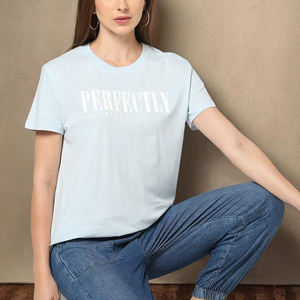 Camisetas de Verano para Mujer, Diseño Único, Precio de Fábrica, Secado Rápido, Transpirables, Ecológicas, 100% Algodón, Impresión Personalizable, Servicio OEM - Product Image 5