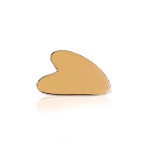 เครื่องมือขูดหน้ากัวซา Aureali Heart Kansa ทำจากทองเหลืองอัลลอยด์สำหรับนวดหน้า บำบัดความงาม ดูแลผิวพรรณ และสุขภาพแบบอายุรเวท - Product Image 2