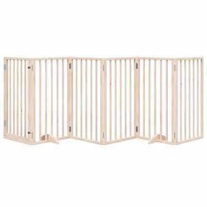 Barrière pliable pour chien à 6 panneaux avec porte en bois de peuplier 118,1 pouces Maisons et meubles pour animaux de compagnie - Product Image 3