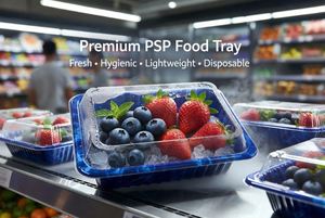 Bandeja Premium para Alimentos PSP, Rectangular Azul, Contenedor Desechable para Fruta Fresca, Higiénico y Ligero - Product Image 5