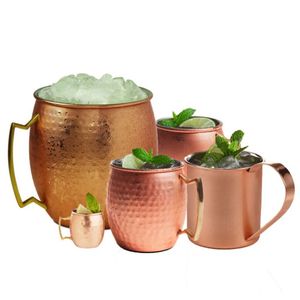 Tasses en cuivre traditionnelles, artisanat indien fait main, vaisselle en métal, gobelets, accessoires pour la cuisine, la salle à manger, le bar et le restaurant - Product Image 5