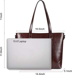 Leather Tote <b>Bag</b> <b>for</b> Women Office Shoulder Handbag 15.6 Inch Work <b>Laptop</b> Briefcase. - Product Image 2