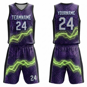 Maillot de basketball unisexe personnalisé en gros, haute qualité, imprimé par transfert thermique, grande taille, lettres, maille respirante - Product Image 1