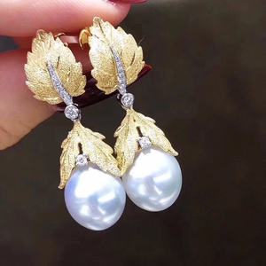 Pendientes Colgantes de Plata de Ley S925 con Perla Natural de 9-10 mm, Diseño Versátil Impecable, Apuesta por tu Corazón a un Vistazo - Product Image 2