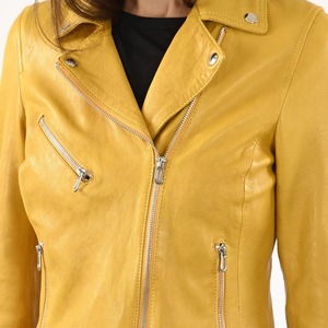 Chaqueta Safari para Mujer Talla Grande QFZ128 con Solapa Grande, Tejido de PU, Cierre de Cremallera, Casual, Impermeable, para Otoño, Servicio OEM - Product Image 2