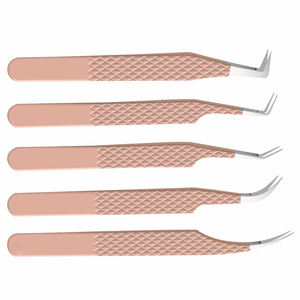 Juego de Pinzas de Precisión para Pestañas de Acero Inoxidable, 5 Puntas Dentadas, 10 mm de Longitud, Agarre Perfecto para Extensiones de Pestañas, Herramientas para Injerto de Volumen - Product Image 2