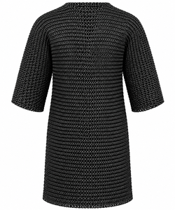 Handmade <b>Chainmail</b> <b>Shirt</b> Mild Steel Armor 09mm Flat Riveted Ring Half Sleeve Medieval Knight Reenactment Costume for Adult - Product Image 3