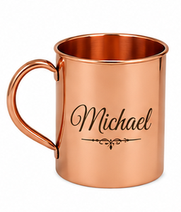 Taza de cobre personalizada con el nombre de John y grabado personalizado |   Taza para Beber Hecha a Mano de Cobre Puro |   Taza de Regalo Premium - Product Image 3
