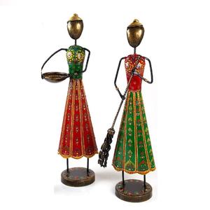 Lampe de jardin en bronze grandeur nature, statue de femme, couleur dorée, sculpture de danseuse en laiton, lampe sur pied, décoration artistique de luxe, prix abordable - Product Image 2