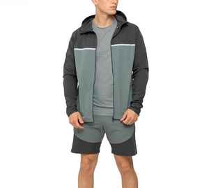 Survêtement coupe-vent d'hiver personnalisé pour homme adulte, léger, 100 % nylon, avec cordon de serrage, poches latérales, OEM/ODM, marque privée - Product Image 1