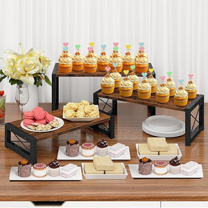 <b>3</b> <b>Tier</b> Cupcake <b>Stand</b> & Wood Display Risers Dessert <b>Stands</b> for Cup <b>Cake</b> or Food Riser Display <b>Stand</b> <b>Cake</b> <b>Stand</b> - Product Image 4