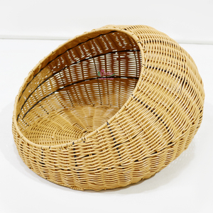 Trending Iron PVC Cord Woven Round Cat <b>Bed</b> With Soft Washable Cushion - Product Image 3