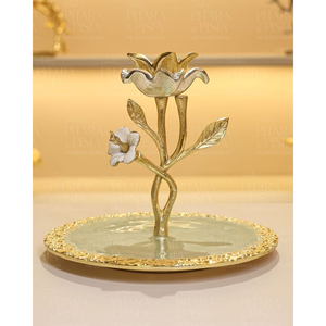 Gold <b>Rectangle</b> Metal Cake Stand 2 Tier <b>Mirror</b> Tray Cake Display Home Decor Accessory Luxury Cake Stand Hotel Table Centerpiece - Product Image 4