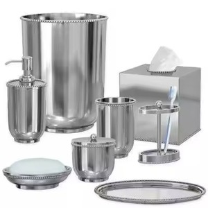 Premium Collection Metal <b>Bathroom</b> <b>Set</b> Stylish Bath <b>Accessories</b> for Luxury Home Hotel Resort Guest <b>Bathroom</b> Decor - Product Image 3