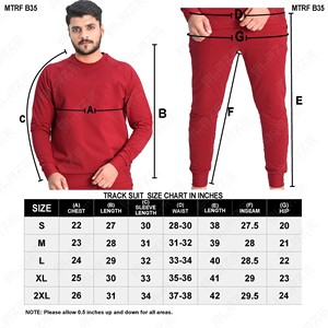 Sudadera y pantalones para hombre personalizados Jogger Color rojo Mujer Unisex 100% algodón sólido transpirable chándal de secado rápido - Product Image 5