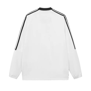 Sweat-shirt personnalisé pour hommes et femmes, effet délavé, coupe oversize, col rond vintage, streetwear, fabrication OEM ODM, manches doubles - Product Image 4