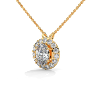 Le Pendentif Ovale Éternel Halo - Product Image 2
