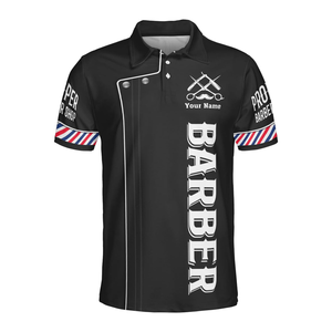 เสื้อยืดคอกลมทรงปกติ แขนสั้น พิมพ์ลายแบบ Sublimation สำหรับช่างตัดผม ยี่ห้อ DENMIN APPARELS ผลิตจากโพลีเอสเตอร์ คอวี สำหรับผู้ชาย - Product Image 1