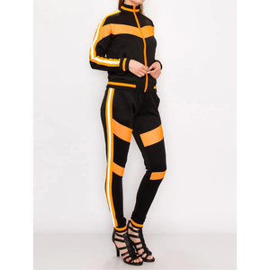 Ensemble de survêtement athlétique réversible deux pièces pour femme, 100 % coton haute élasticité, style hip-hop, écologique, respirant, hiver - Product Image 4