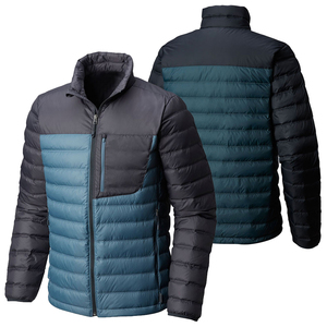 Men's New Fashion Winter Work Puffer <b>Jacket</b> Thick Water-Resistant Knitted Fabric Stand Embroidery <b>Packable</b> Hooded OEM Service - Product Image 1