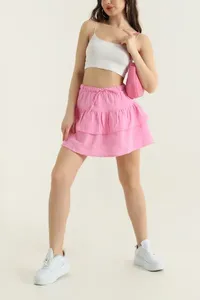 Nuevo Diseño de Falda para Mujer, Estilo Veraniego con Estampado, Faldas de Cintura Alta a Precios Bajos en Colores Sólidos, Falda con Logotipo Personalizado para Mujer - Product Image 2