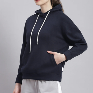 OEM Logo Winter Women's Pullover Hoodies 100% Cotton Long Sleeve <b>Crop</b> <b>Top</b> with Custom Logo Quick Dry & Breathable - Product Image 1