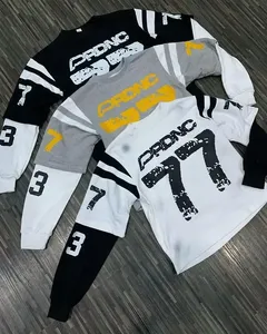 เสื้อยืดโอเวอร์ไซส์แขนสั้นทรงครอป ผ้าคอตตอน 100% หนานุ่ม ปรับแต่งได้ ทรงหลวมไหล่ตก พิมพ์ลายตัวอักษร ระบายอากาศได้ดี - Product Image 3