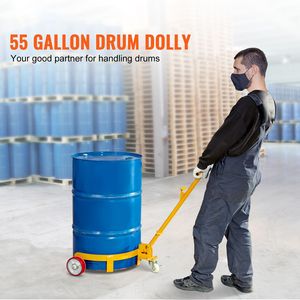 Carrello per Fusti da 55 Galloni con Capacità di Carico di 1200 Libbre, Telaio in Acciaio Resistente a Basso Profilo per Fusti, Secchi e Barili - Product Image 2