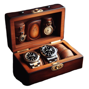 Récipients de stockage et d'emballage de montres en bois de luxe avec logo personnalisé Stockage de montres en bois de qualité supérieure - Product Image 1