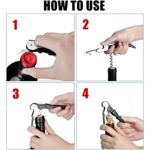 2025 Custom 60 PCS Todo en uno Abridores de vino y cerveza con cortador de papel de aluminio Logotipo personalizado Camarero Sacacorchos para servir - Product Image 3